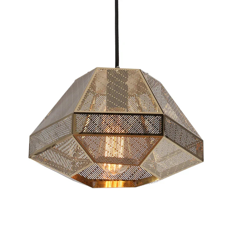 LED Pyramid Pendant Lamp: Modern Diamond Drop Light for Bedroom & Restaurant