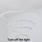 Circle Rings Acrylic LED Pendant Lights for Living Room and Dining Room