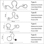 Wave Design LED Chandelier for Dining Room and Living Room Lighting