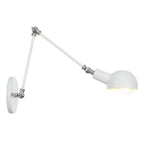 Retro Wall Sconce Swinging Arm Lamp Black White Brass Study Living Room