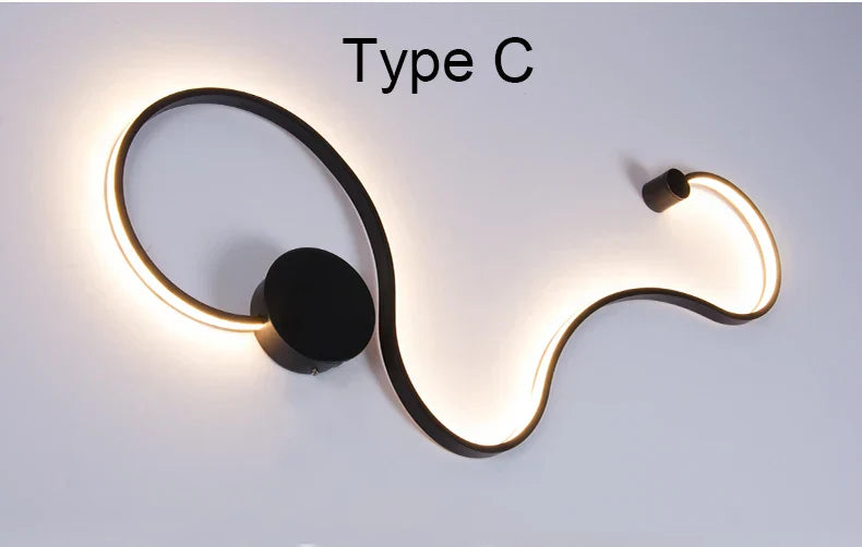 Wave Design LED Chandelier for Dining Room and Living Room Lighting