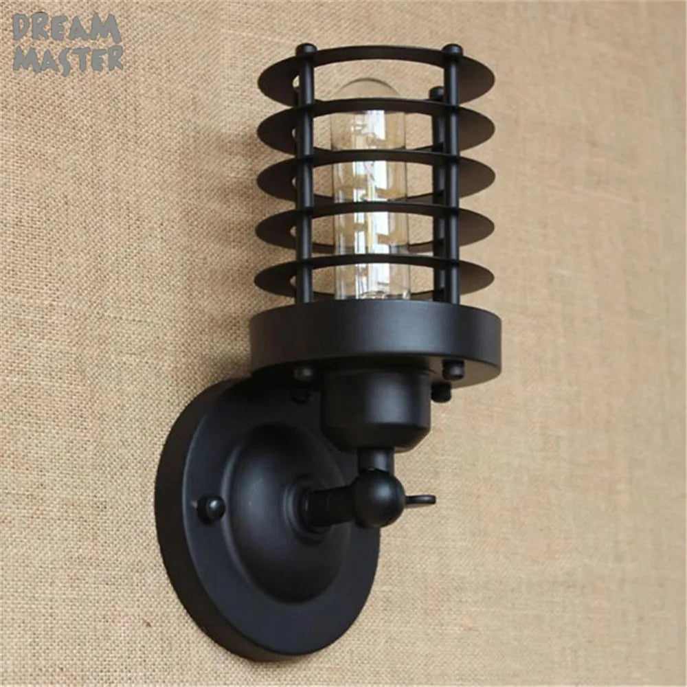 Vintage Industrial Wall Sconce European Style for Dining Room Bedroom Corridor