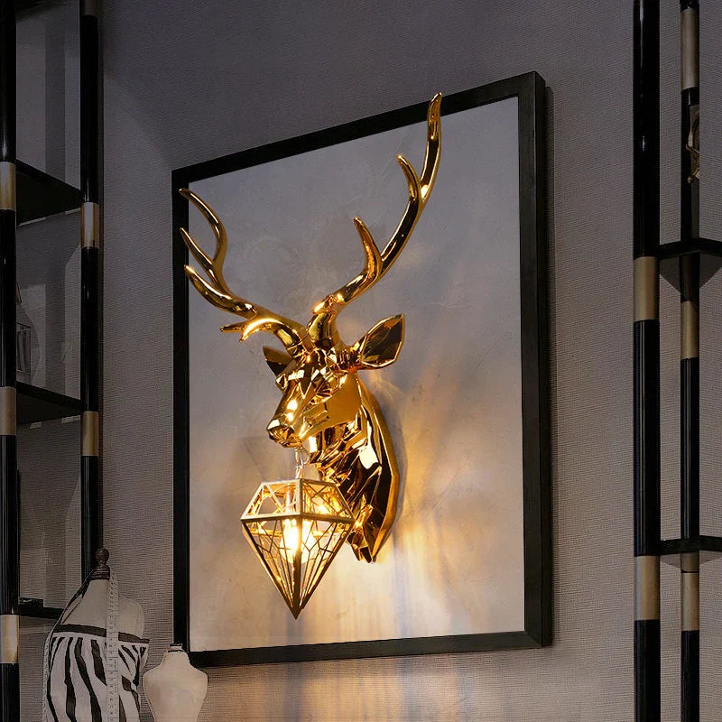 Nordic Antler Wall Lamp Modern Deer Buckhorn Wall Lights for Home Decor.