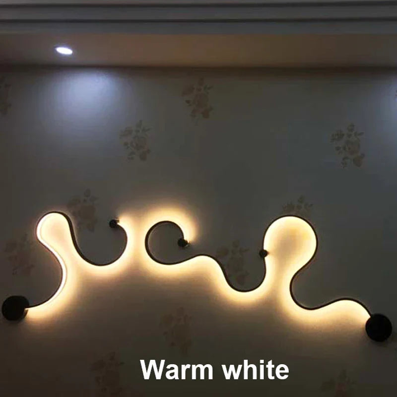 Wave Design LED Chandelier for Dining Room and Living Room Lighting