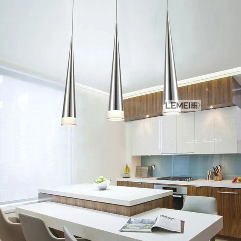 Conical Pendant Light: Modern Aluminum Industrial Lighting for Home, Living Room, Cafe.