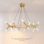 Nordic Retro LED Chandelier Kitchen Living Room Restaurant HangLamp