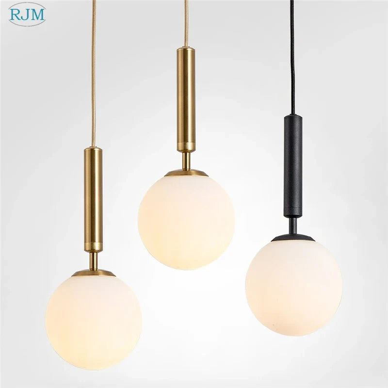 Glass Ball LED Pendant Light: Nordic Modern, Single Head, Creative Design