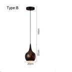 Retro Industrial Pendant Light for Café Bar Restaurant - Nordic Loft Design