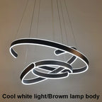Geometry Circle Rings LED Pendant Light for Living Room Dining Room