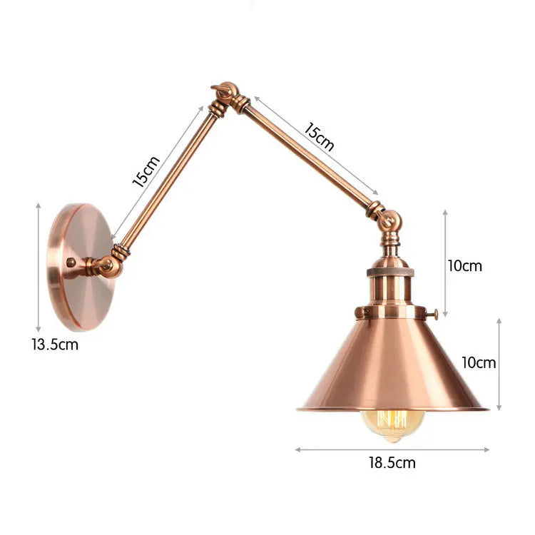 Vintage Long Arm Wall Sconce for Bedroom and Indoor Corridors