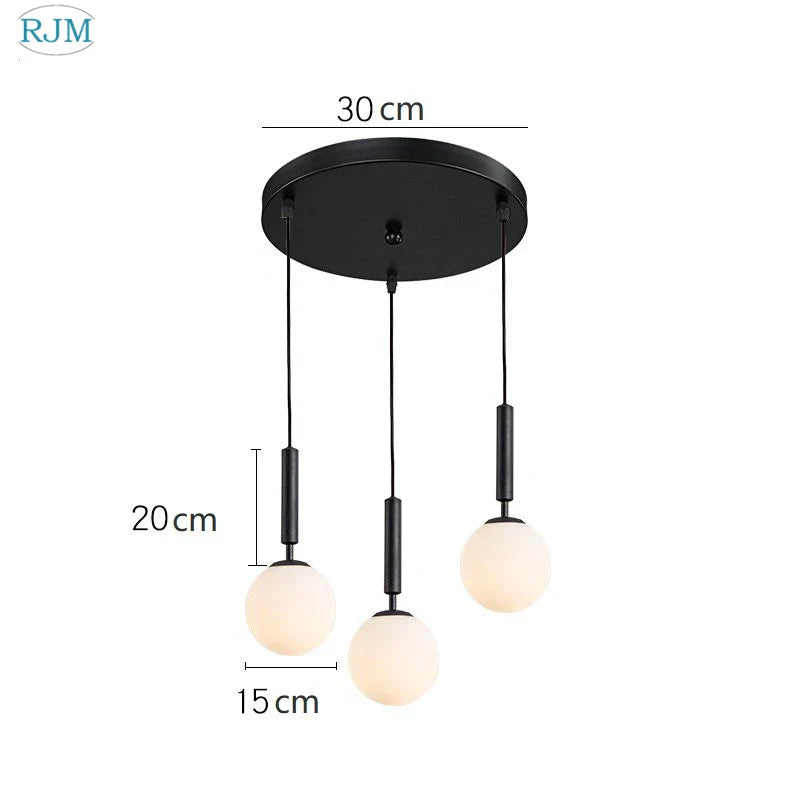 Glass Ball LED Pendant Light: Nordic Modern, Single Head, Creative Design