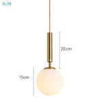 Glass Ball LED Pendant Light: Nordic Modern, Single Head, Creative Design