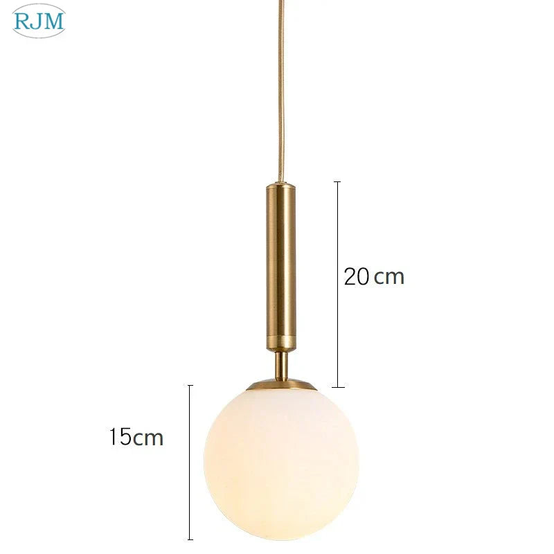 Glass Ball LED Pendant Light: Nordic Modern, Single Head, Creative Design