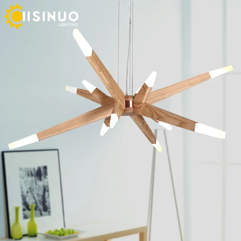 Wooden Pendant Lights: Creative Restaurant Decor for Indoor Lighting