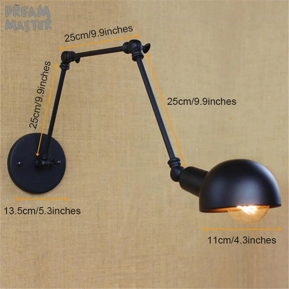 Rustic Wall Sconces Modern Wall Mounted Bedside Reading Light for Living Room