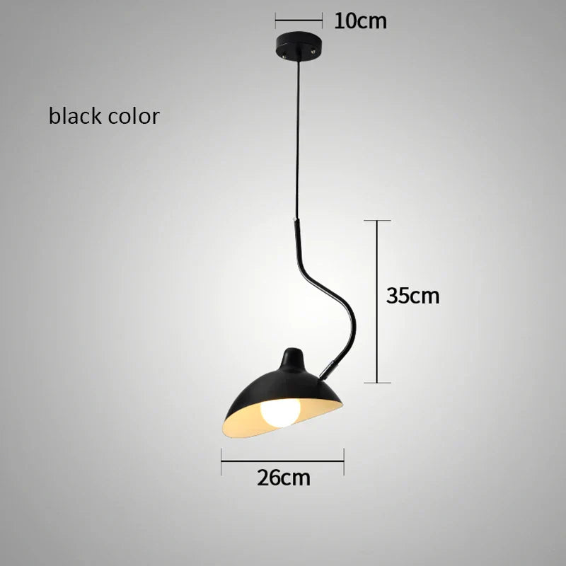 Serge Pendant Lamp: Nordic Designer Iron Lighting Sconce Rotating Lampshade