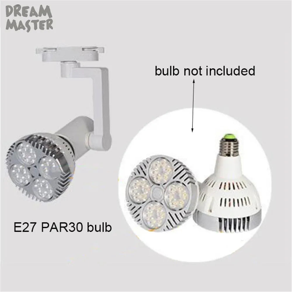 Track Light Holder: Direction Adjustable E27 Lamp for Mall, Office, Exhibition