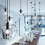 Bubble Glass Ball Pendant Light for Modern Living Room Kitchen Bedroom