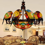 Glass Parrot Pendant Chandelier for Bar Club Living Room Bedroom