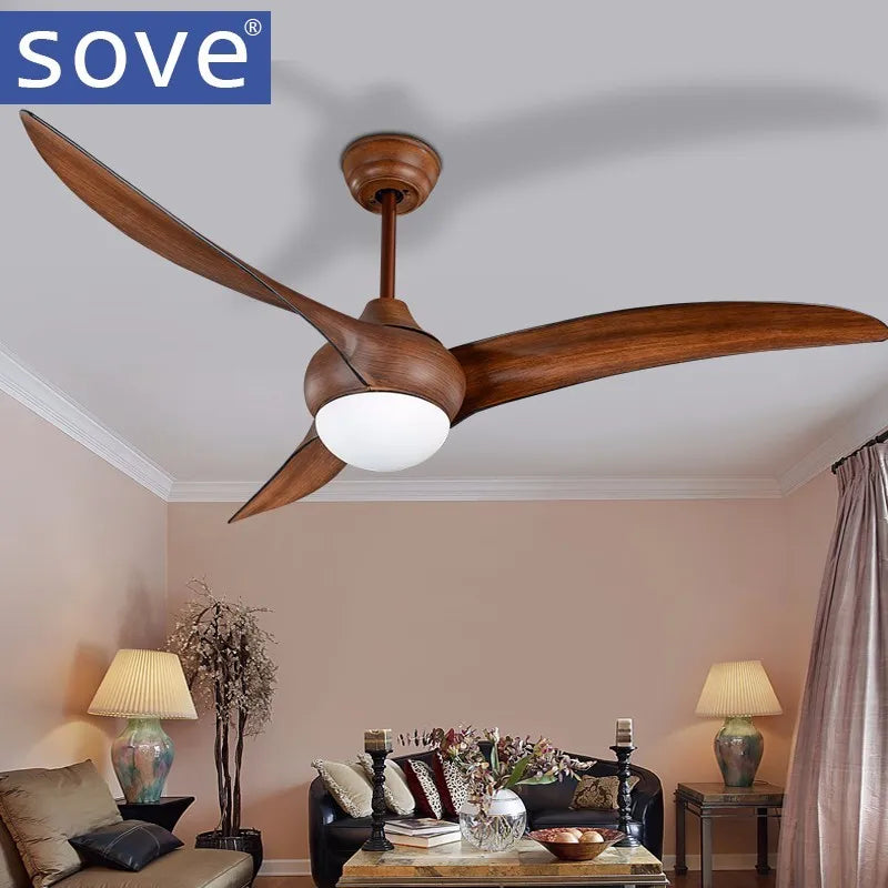 52" LED Village Ceiling Fan with Lights & Remote Control