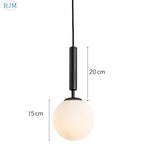 Glass Ball LED Pendant Light: Nordic Modern, Single Head, Creative Design