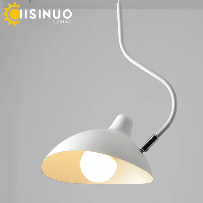 Serge Pendant Lamp: Nordic Designer Iron Lighting Sconce Rotating Lampshade