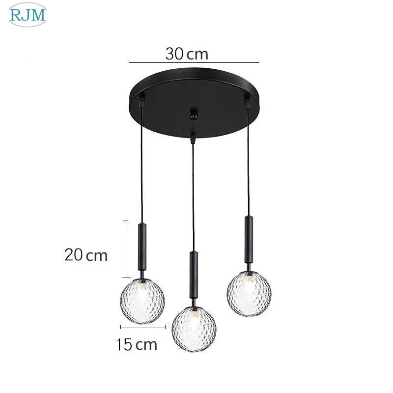 Glass Ball LED Pendant Light: Nordic Modern, Single Head, Creative Design