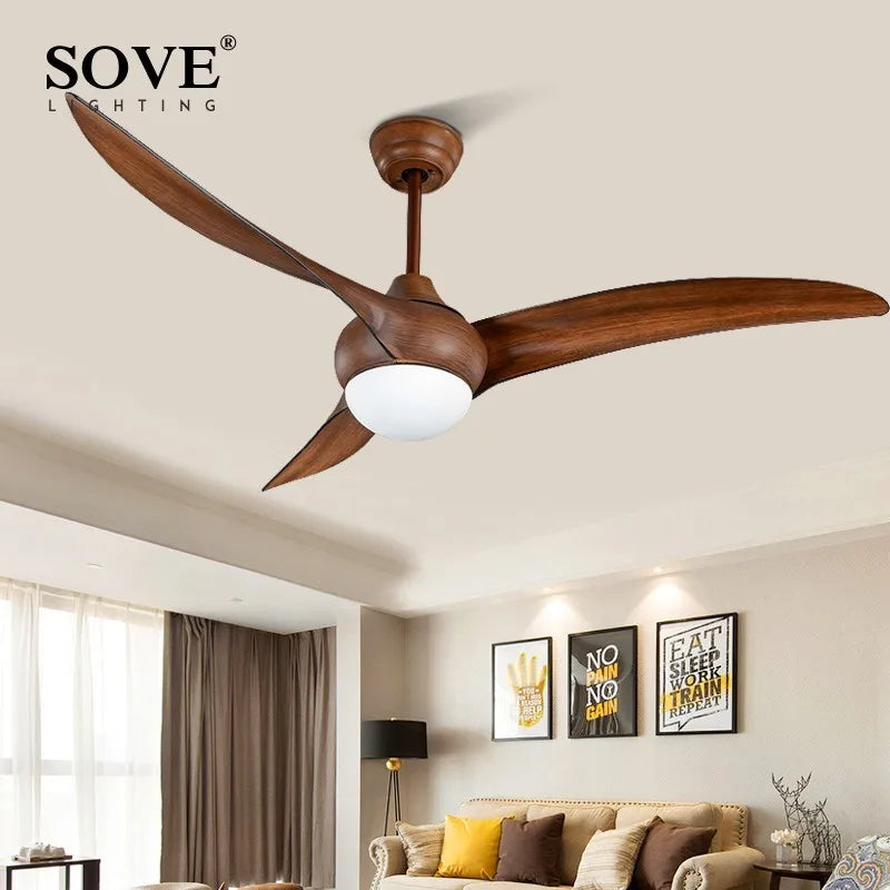 52" LED Village Ceiling Fan with Lights & Remote Control