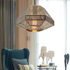 LED Pyramid Pendant Lamp: Modern Diamond Drop Light for Bedroom & Restaurant