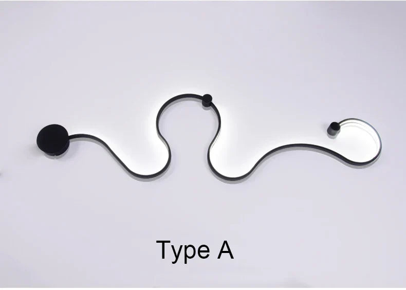 Wave Design LED Chandelier for Dining Room and Living Room Lighting