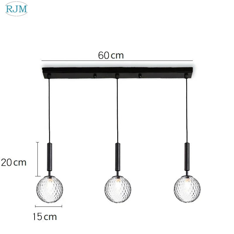 Glass Ball LED Pendant Light: Nordic Modern, Single Head, Creative Design