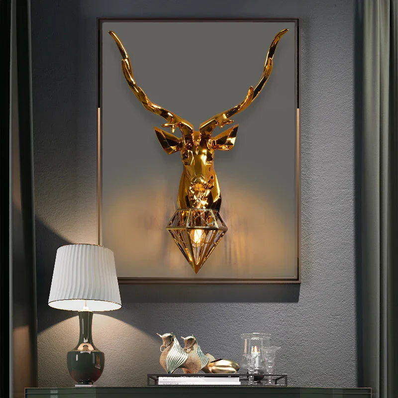 Nordic Antler Wall Lamp Modern Deer Buckhorn Wall Lights for Home Decor.