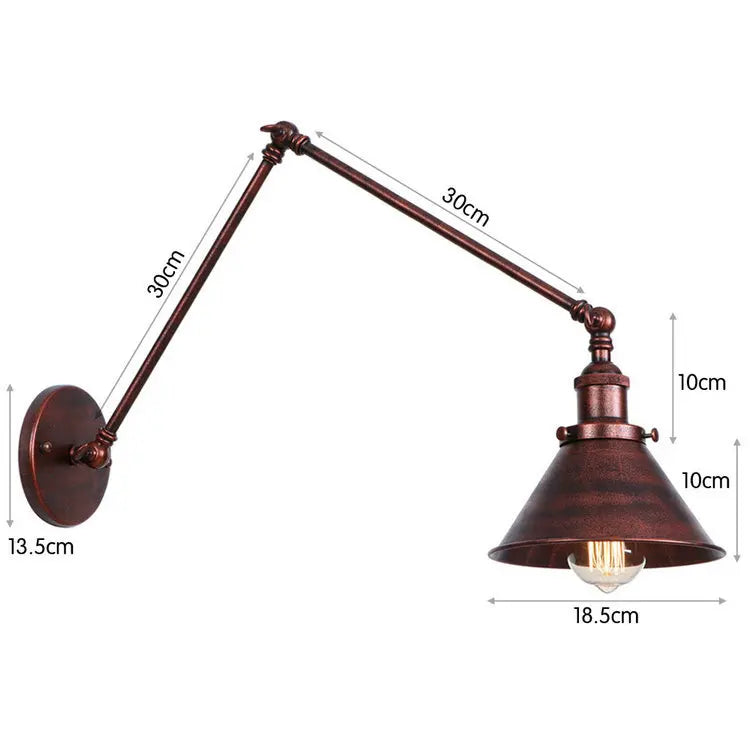 Vintage Long Arm Wall Sconce for Bedroom and Indoor Corridors