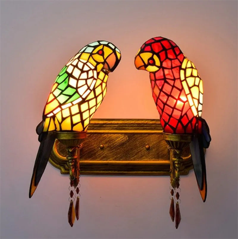 Glass Parrot Pendant Chandelier for Bar Club Living Room Bedroom