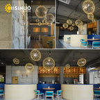 LED Spark Ball Chandelier Fireworks Pendant Light - Modern Luxury Stainless Steel