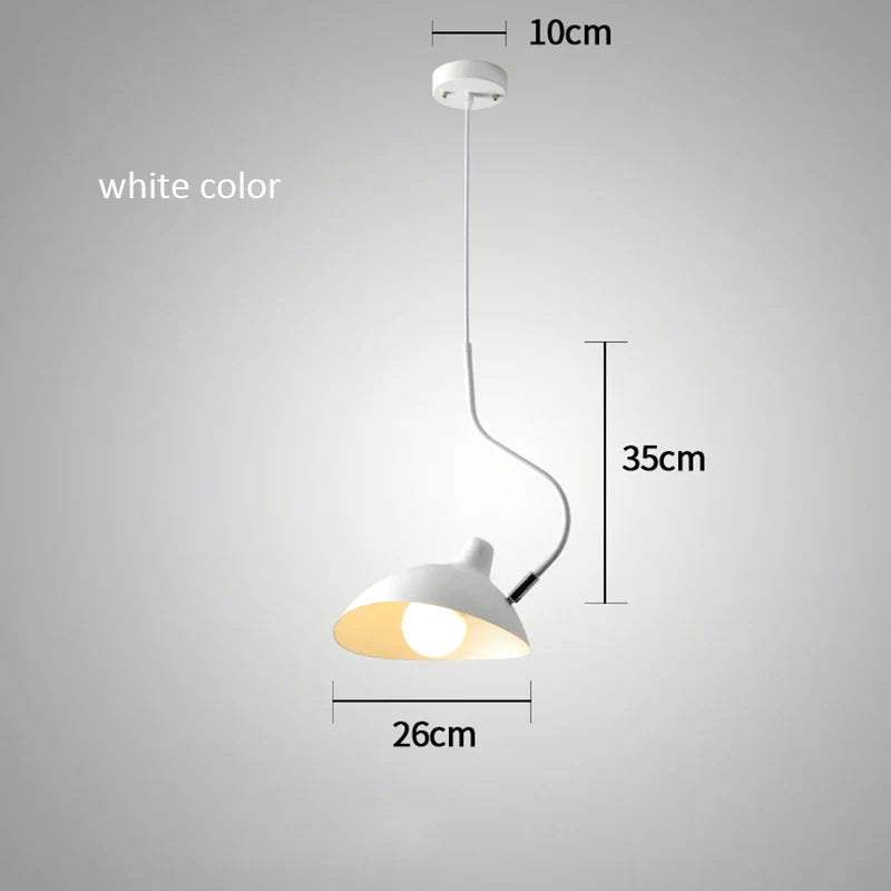 Serge Pendant Lamp: Nordic Designer Iron Lighting Sconce Rotating Lampshade