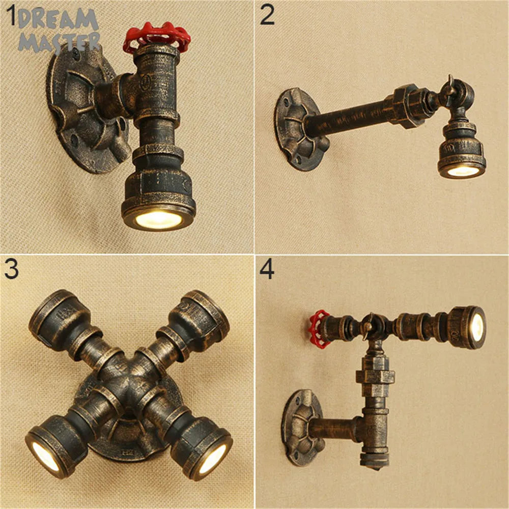 Nordic LED Wall Lamp Adjustable Bathroom Mirror Bedside Retro Sconce