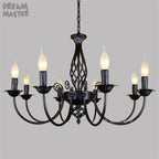 Modern Chandeliers: Elegant Wrought Iron Lighting for Home, Hotel, and Dining Spaces