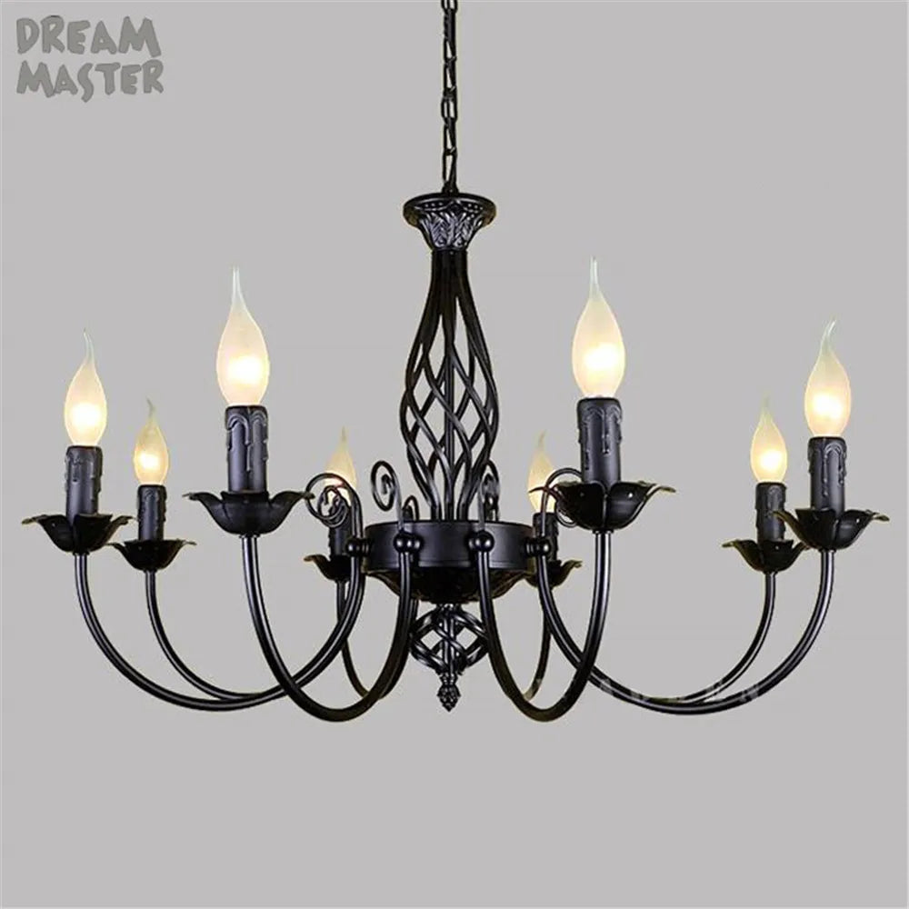 Modern Chandeliers: Elegant Wrought Iron Lighting for Home, Hotel, and Dining Spaces