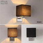 Modern Nordic Style E27 Wall Lamp Stainless Steel Bedroom Study Living Room Decor