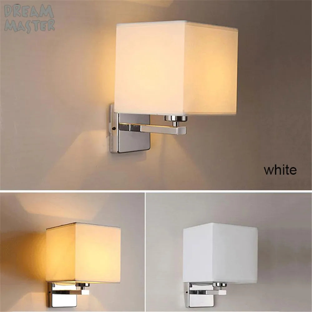Modern Nordic Style E27 Wall Lamp Stainless Steel Bedroom Study Living Room Decor