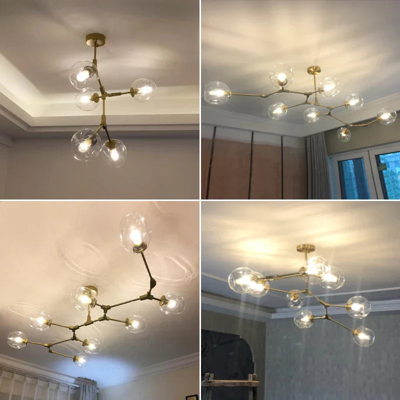 Retro Loft Ceiling Lights: MDWELL Nordic Vintage Hanging Lamp for Living Room.