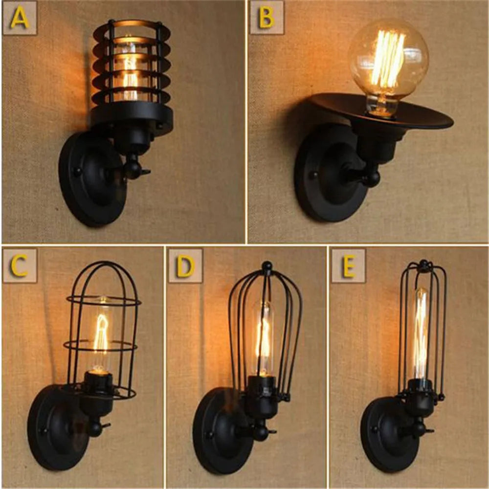 Vintage Industrial Wall Sconce European Style for Dining Room Bedroom Corridor