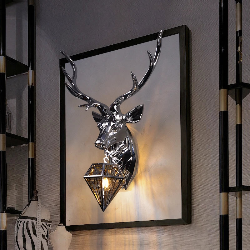 Nordic Antler Wall Lamp Modern Deer Buckhorn Wall Lights for Home Decor.