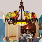 Glass Parrot Pendant Chandelier for Bar Club Living Room Bedroom