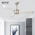 Modern White Plastic Blade Ceiling Fan Remote Control Bedroom 220v Ventilateur De Plafond