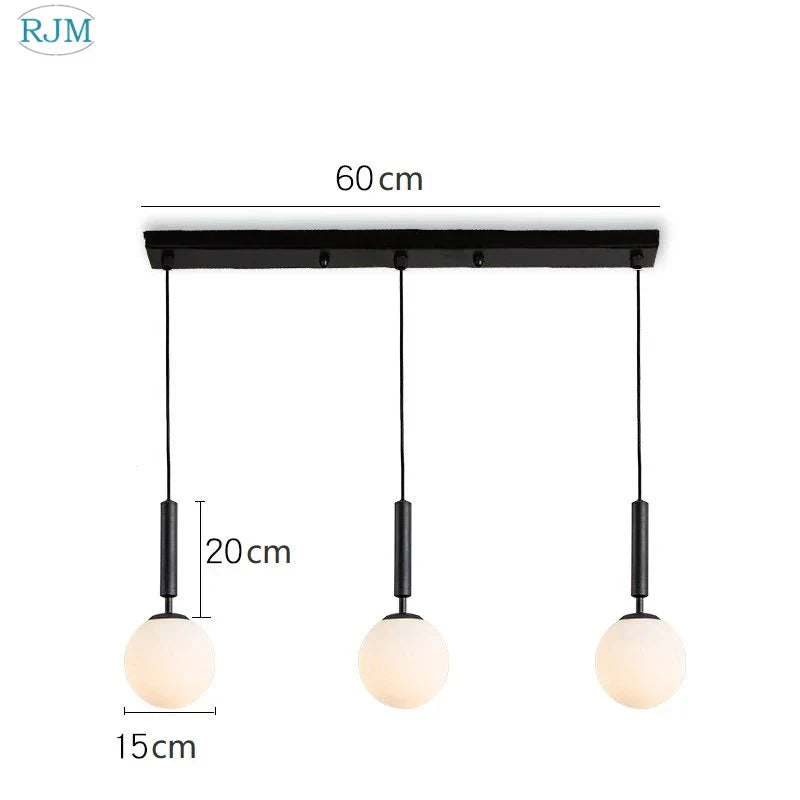Glass Ball LED Pendant Light: Nordic Modern, Single Head, Creative Design