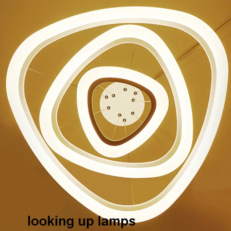 Circle Rings Acrylic LED Pendant Lights for Living Room and Dining Room