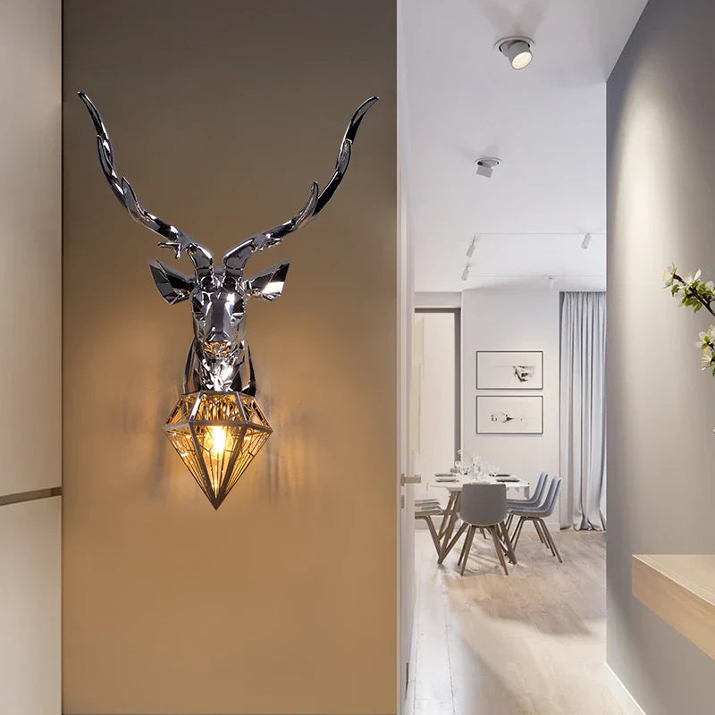 Nordic Antler Wall Lamp Modern Deer Buckhorn Wall Lights for Home Decor.
