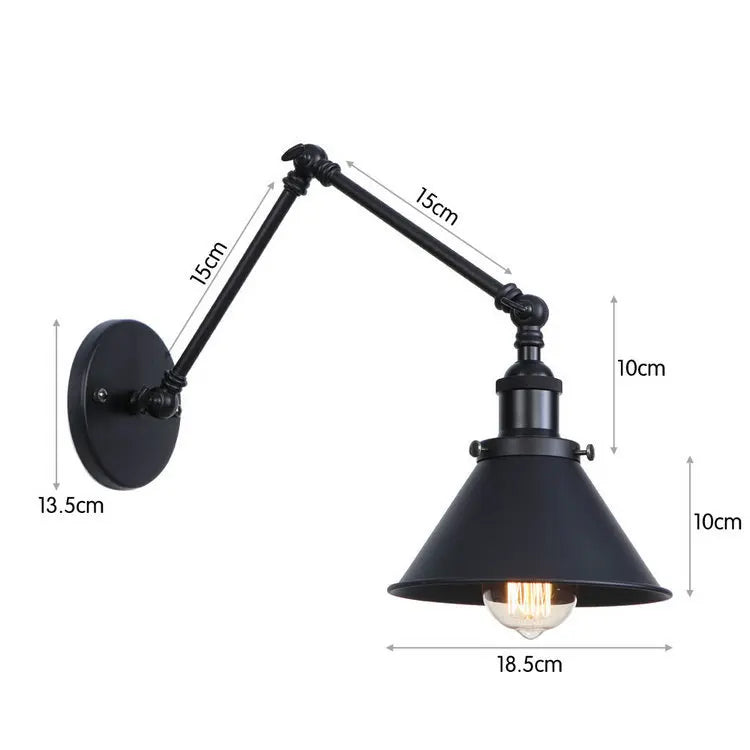 Vintage Long Arm Wall Sconce for Bedroom and Indoor Corridors